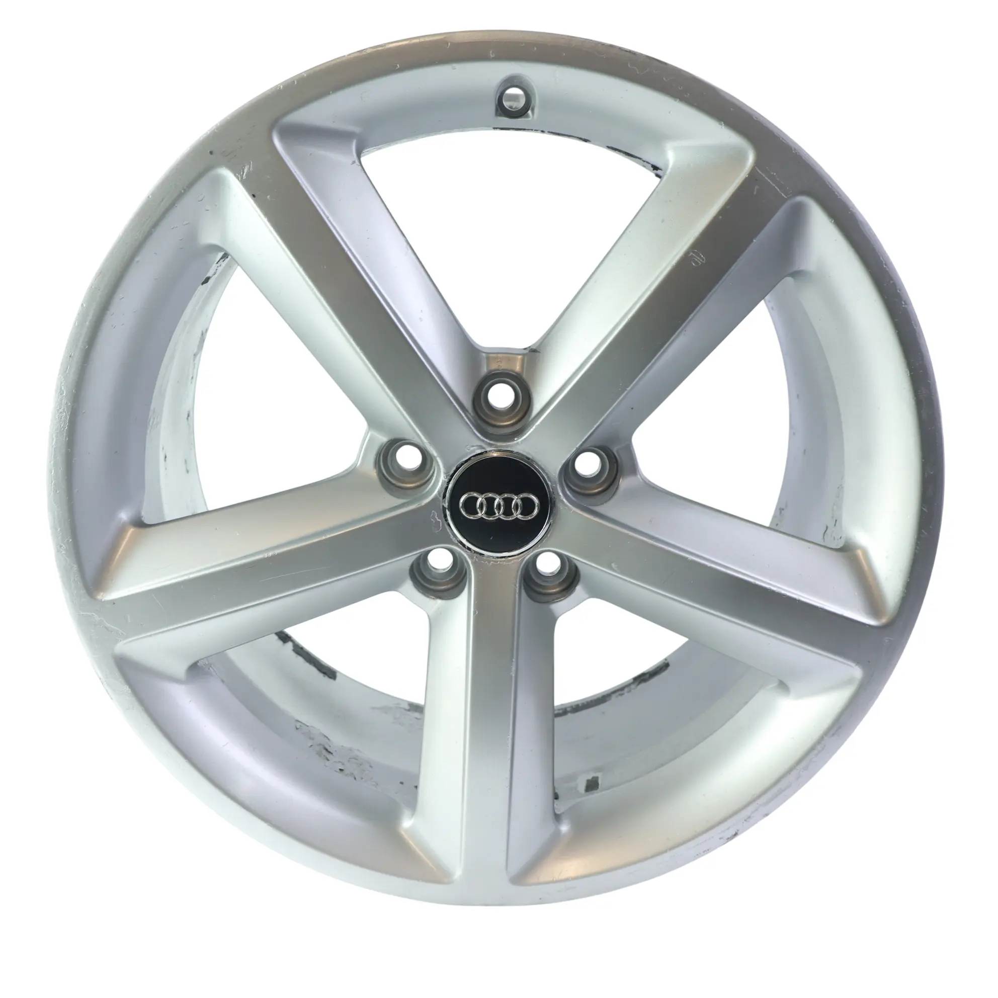 Audi A4 B8 Silberne Alufelge 18" ET:47 8J Stern Speiche 8K0601025Q