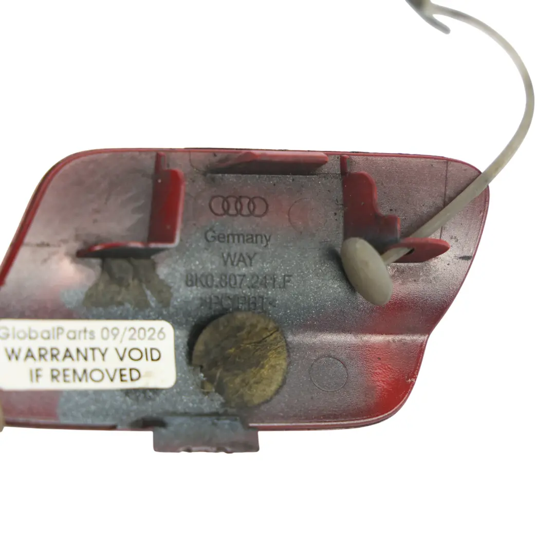Audi A4 B8 Tapa Gancho Remolque Parachoques Delantero Rojo Misano - SKU 8K0807241F-MRE - Número de pieza 8K0807241F