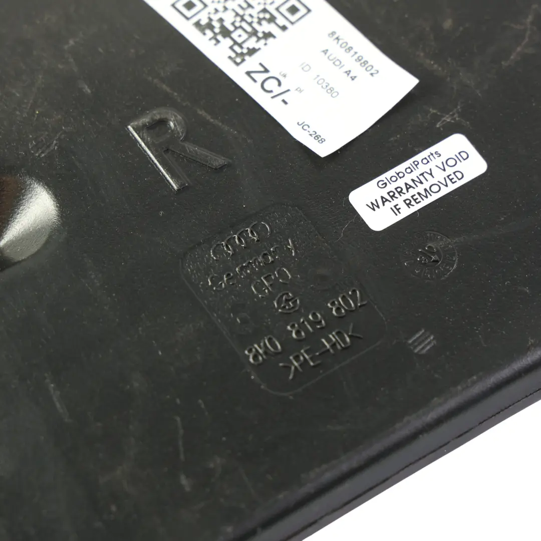 Audi A4 B8 A5 8T Condotto Bocchetta Aria Vano Piedi Posteriore Destro - SKU 8K0819802 - Numero di parte 8K0819802