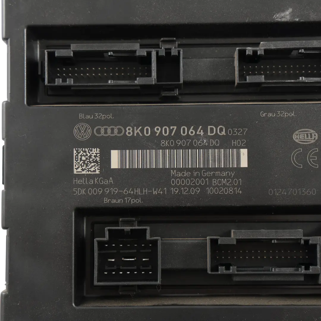 Audi Q5 8R Module de Contrôle Confort Carrosserie BCM - SKU 8K0907064DQ - Numéro de pièce 8K0907064DQ