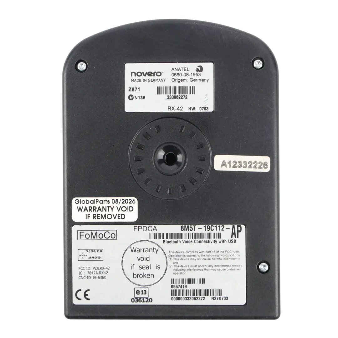 Ford Fiesta Mk7 Modulo Controllo Bluetooth - SKU 8M5T-19C112-AP - Numero di parte 8M5T-19C112-AP
