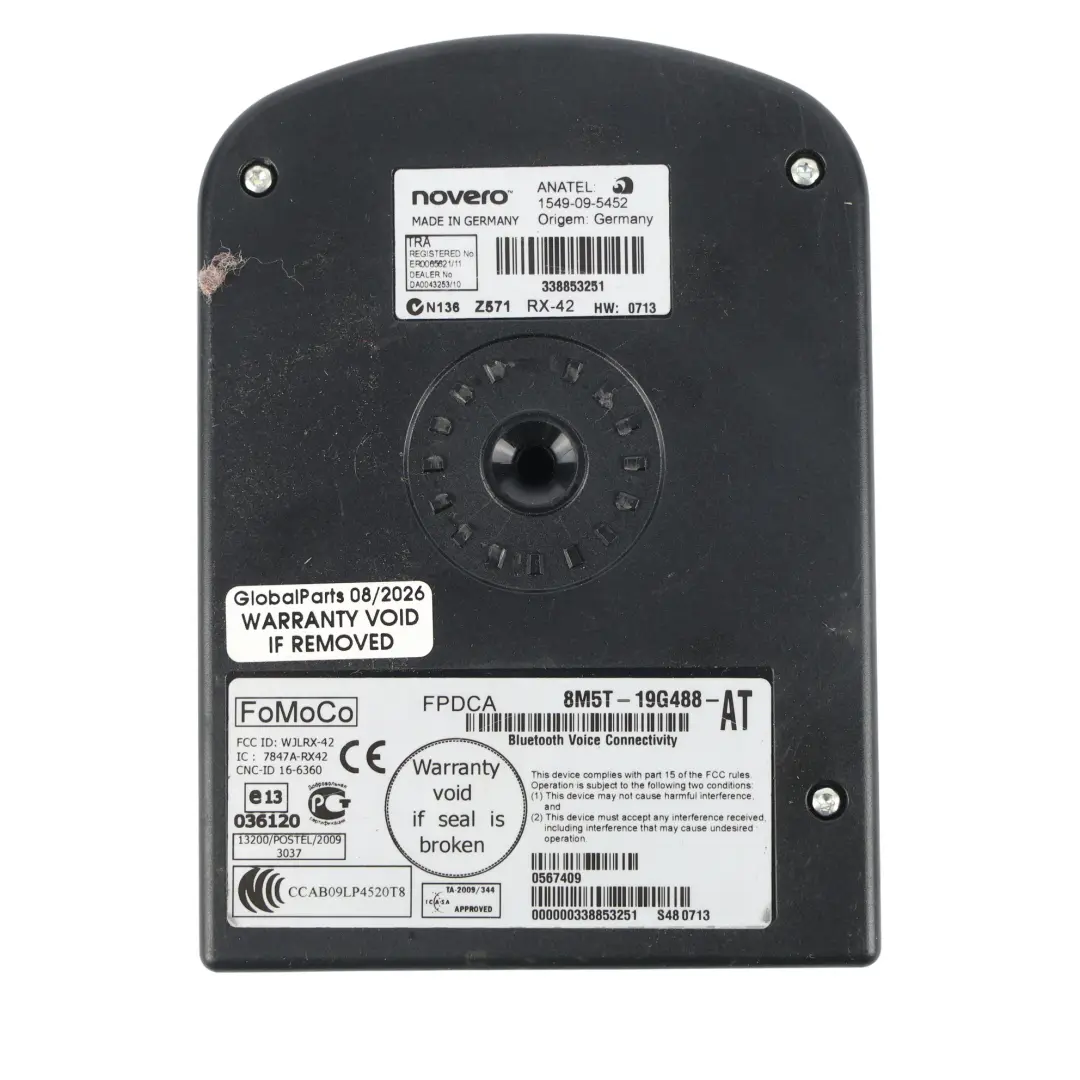 Moduł Bluetooth Sterownik do Ford Transit Mk7 o numerze 8M5T-19G488-AT Ford Transit Mk7 Moduł Bluetooth Sterownik - SKU 8M5T-19G488-AT - Numer Części 8M5T-19G488-AT