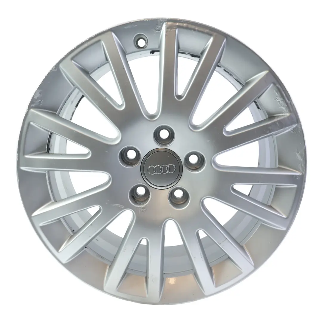 Audi A3 8P Srebrna Felga Aluminiowa 17" 7.5J ET56 - SKU 8P0601025AF-1 - Numer Części 8P0601025AF