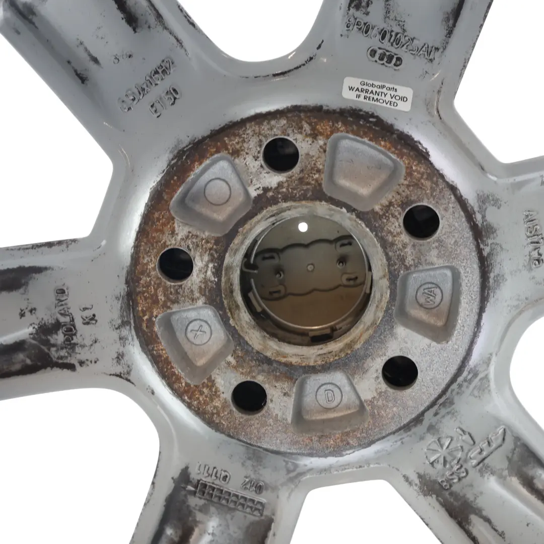 Audi A3 8P Silver Wheel Alloy Rim 16" 6,5J ET:50 6-Spoke - SKU 8P0601025AN-3 - Part number 8P0601025AN