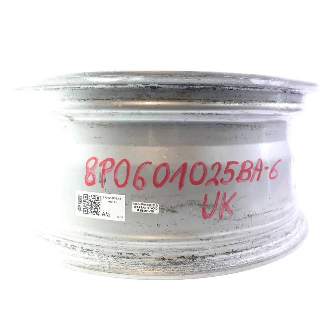 Audi A3 8P Wheel Rim Alloy Silver 18" 7,5J ET:54 - SKU 8P0601025BA-6 - Part number 8P0601025BA