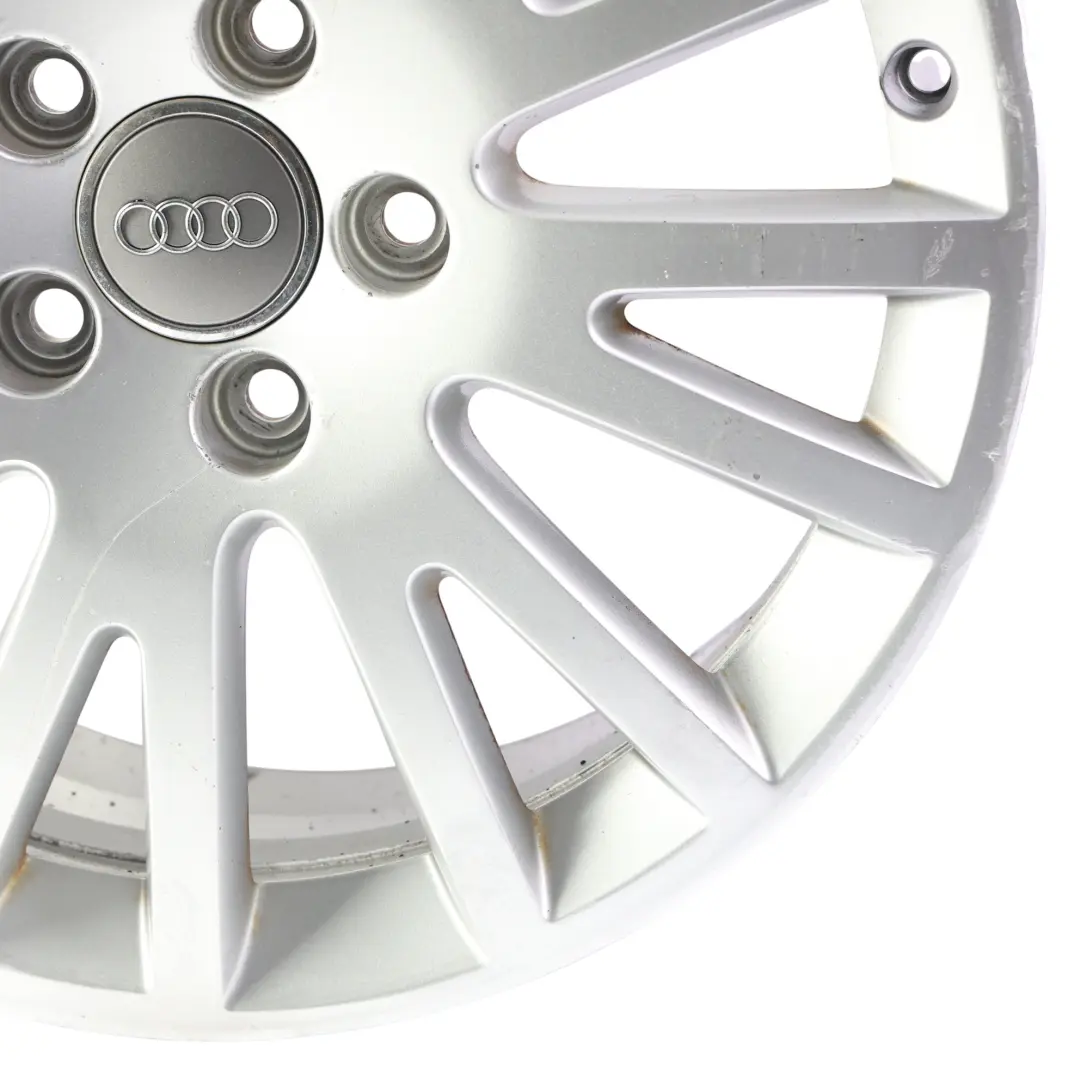 Alloy Wheel Rim Silver 17" 7,5J ET:56 Twin Spoke to Audi A3 S3 8P with Part number 8P0601025BE Audi A3 S3 8P Alloy Wheel Rim Silver 17" 7,5J ET:56 Twin Spoke - SKU 8P0601025BE-1 - Part number 8P0601025BE
