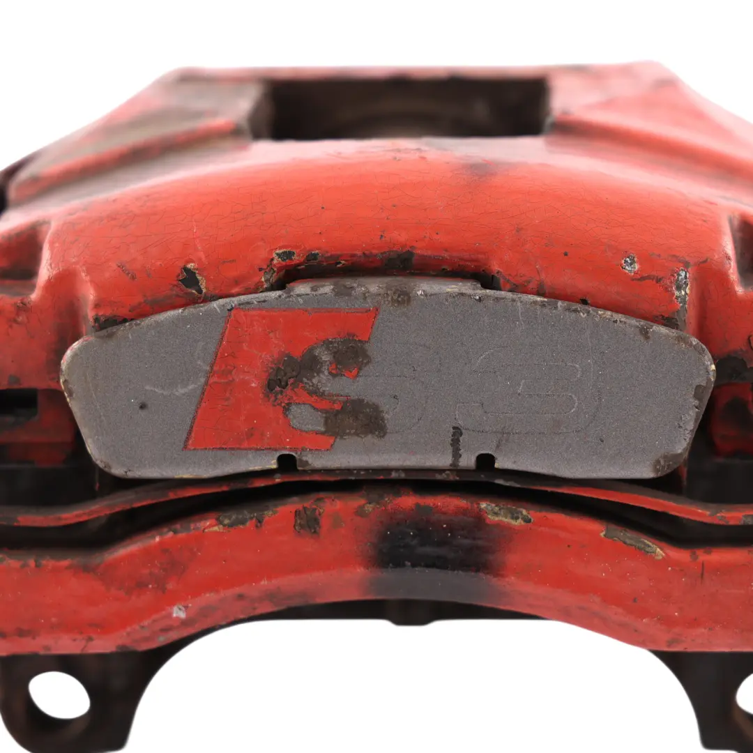 Audi S3 8P Front Brake Caliper Housing Carrier Left N/S Red - SKU 8P0615123A-5 - Part number 8P0615123A