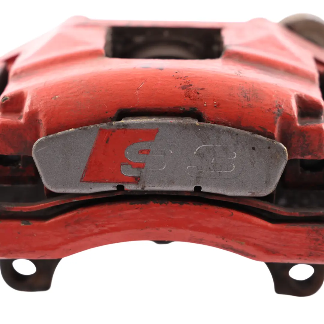 Audi S3 8P Front Brake Caliper Housing Carrier Right O/S Red - SKU 8P0615124A-4 - Part number 8P0615124A