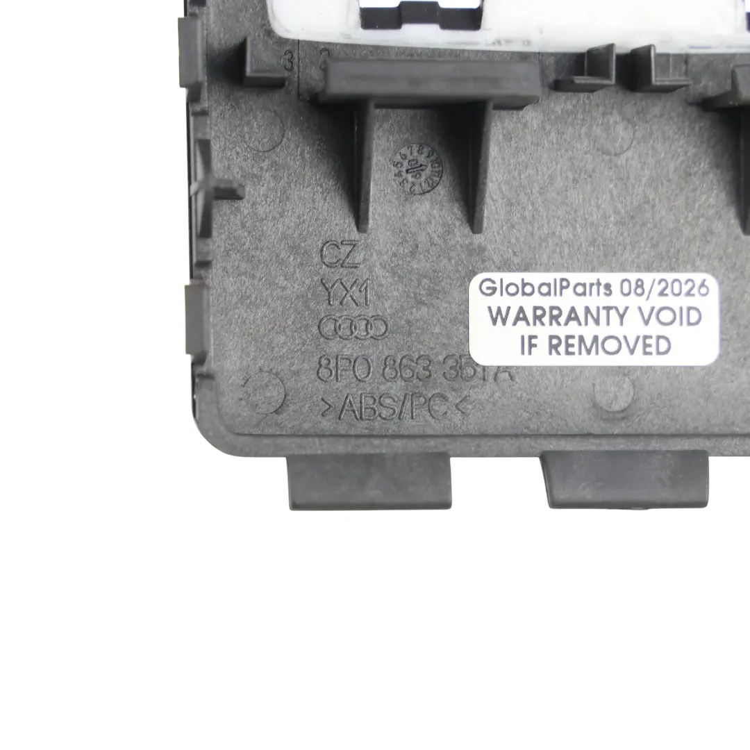 Audi A3 S3 8P Rear Console Heated Seat Surround Cover Frame Trim - SKU 8P0863351A - Part number 8P0863351A