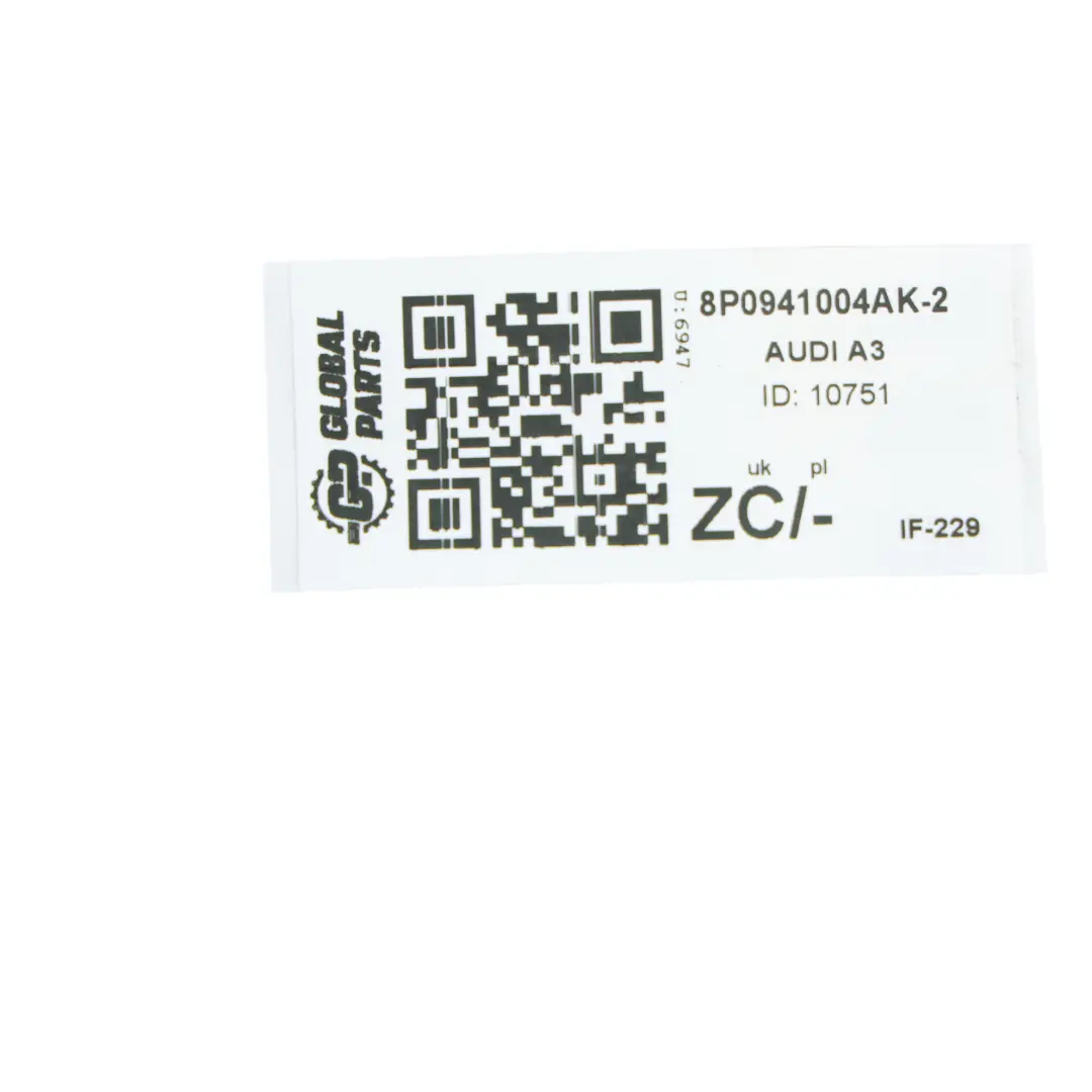 Audi A3 8P Lampa Przednia Prawa Halogen Wiązka Kabli - SKU 8P0941004AK-2 - Numer Części 8P0941004AK