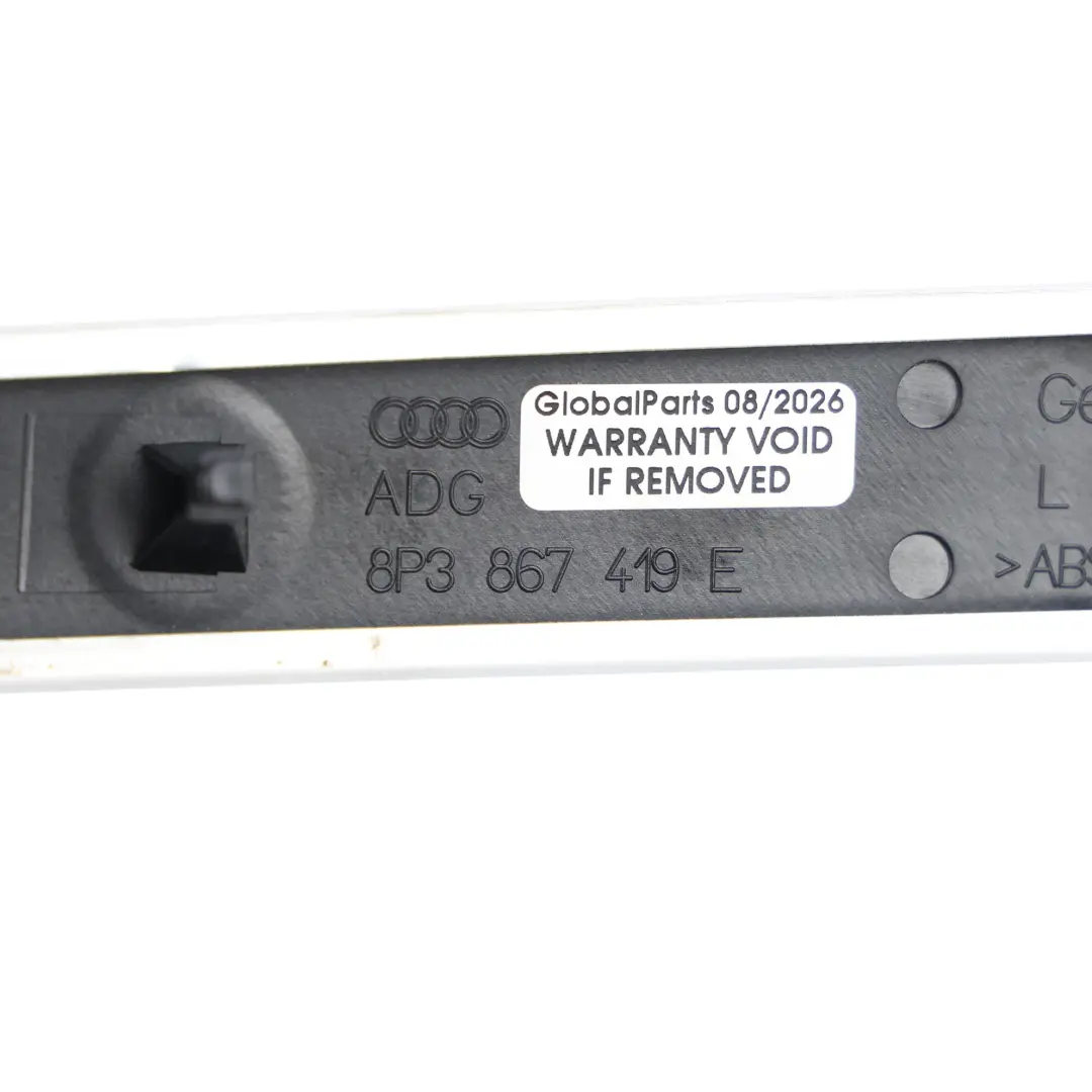 Audi A3 8P Türverkleidung Hinten Links Silber - SKU 8P3867419E - Teilenummer 8P3867419E