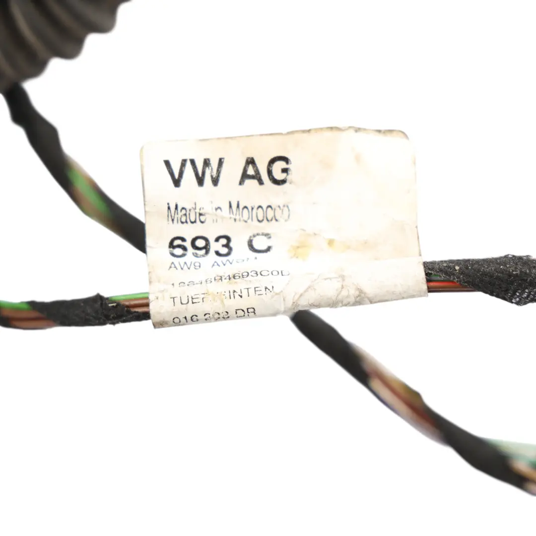 Volkswagen Polo Mk5 Front Door Wiring Harness Cable Loom - SKU 8P4971843 - Part number 8P4971843