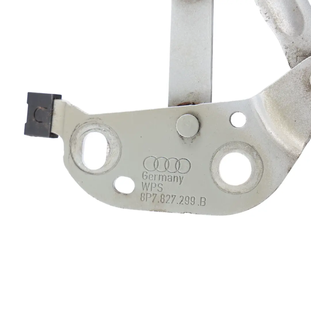 Audi A3 8P Cabrio Zawias Bagażnika Tylny Lewy Srebrny Lód X7W - SKU 8P7827299B-ICS - Numer Części 8P7827299B