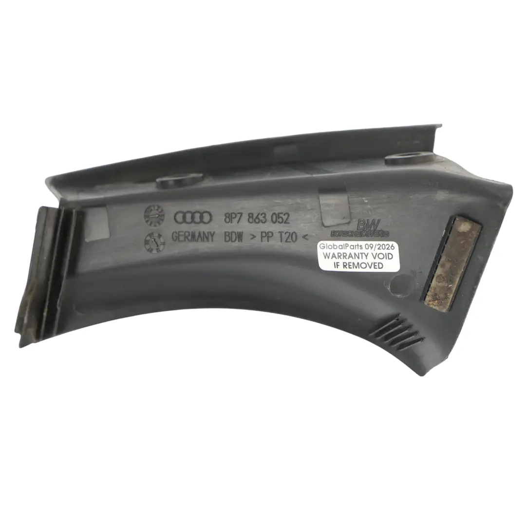 Trunk Boot Luggage Compartment Side Trim Cover Right O/S 8P7863052 to Audi A3 8P with Part number 8P7863052A Audi A3 8P Trunk Boot Luggage Compartment Side Trim Cover Right O/S 8P7863052 - SKU 8P7863052A - Part number 8P7863052A