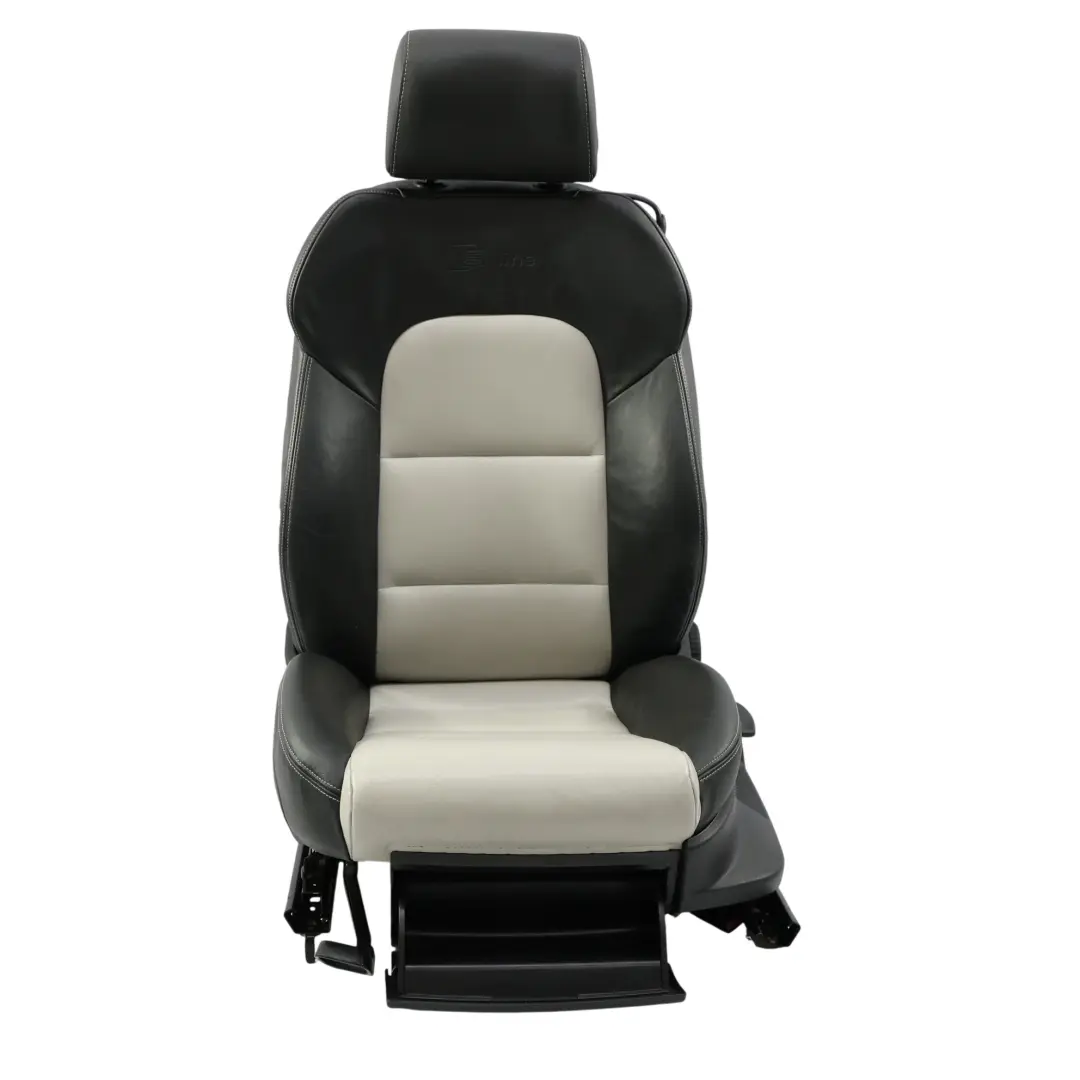 Sedile Anteriore Sinistro Elettrico Pelle Nera per Audi A3 8P Cabrio S-Line con numero di parte 8P7881805G Audi A3 8P Cabrio S-Line Sedile Anteriore Sinistro Elettrico Pelle Nera - SKU 8P7881805G-1 - Numero di parte 8P7881805G