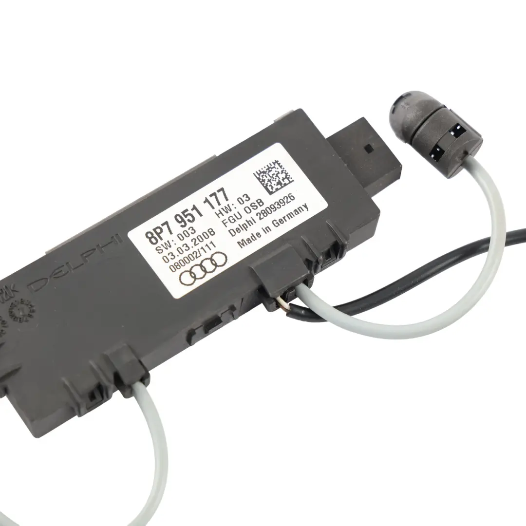 8F Cabrio Czujnik Moduł Sterownik Alarmu do Audi A3 8P A5 o numerze 8P7951177 Audi A3 8P A5 8F Cabrio Czujnik Moduł Sterownik Alarmu - SKU 8P7951177-1 - Numer Części 8P7951177