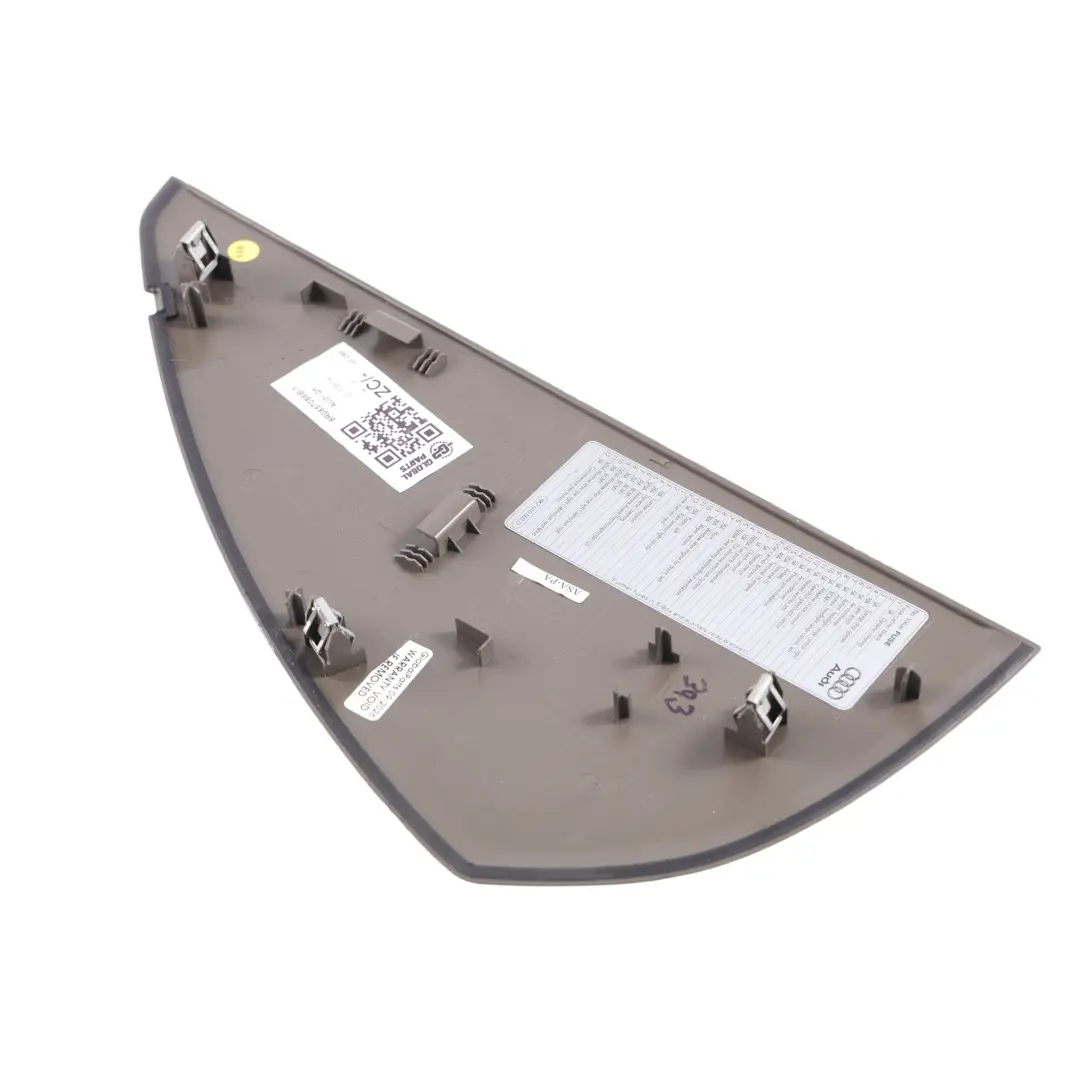 Copertura Terminale Cruscotto Pannello Destro Beige per Audi Q5 8R con numero di parte 8R0857086B Audi Q5 8R Copertura Terminale Cruscotto Pannello Destro Beige - SKU 8R0857086B-1 - Numero di parte 8R0857086B