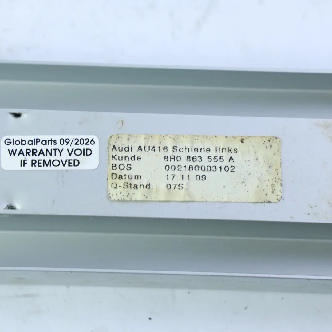 Boot Floor Luggage Rail System Pair to Audi Q5 8R with Part number 8R0863555A Audi Q5 8R Boot Floor Luggage Rail System Pair - SKU 8R0863555A - Part number 8R0863555A