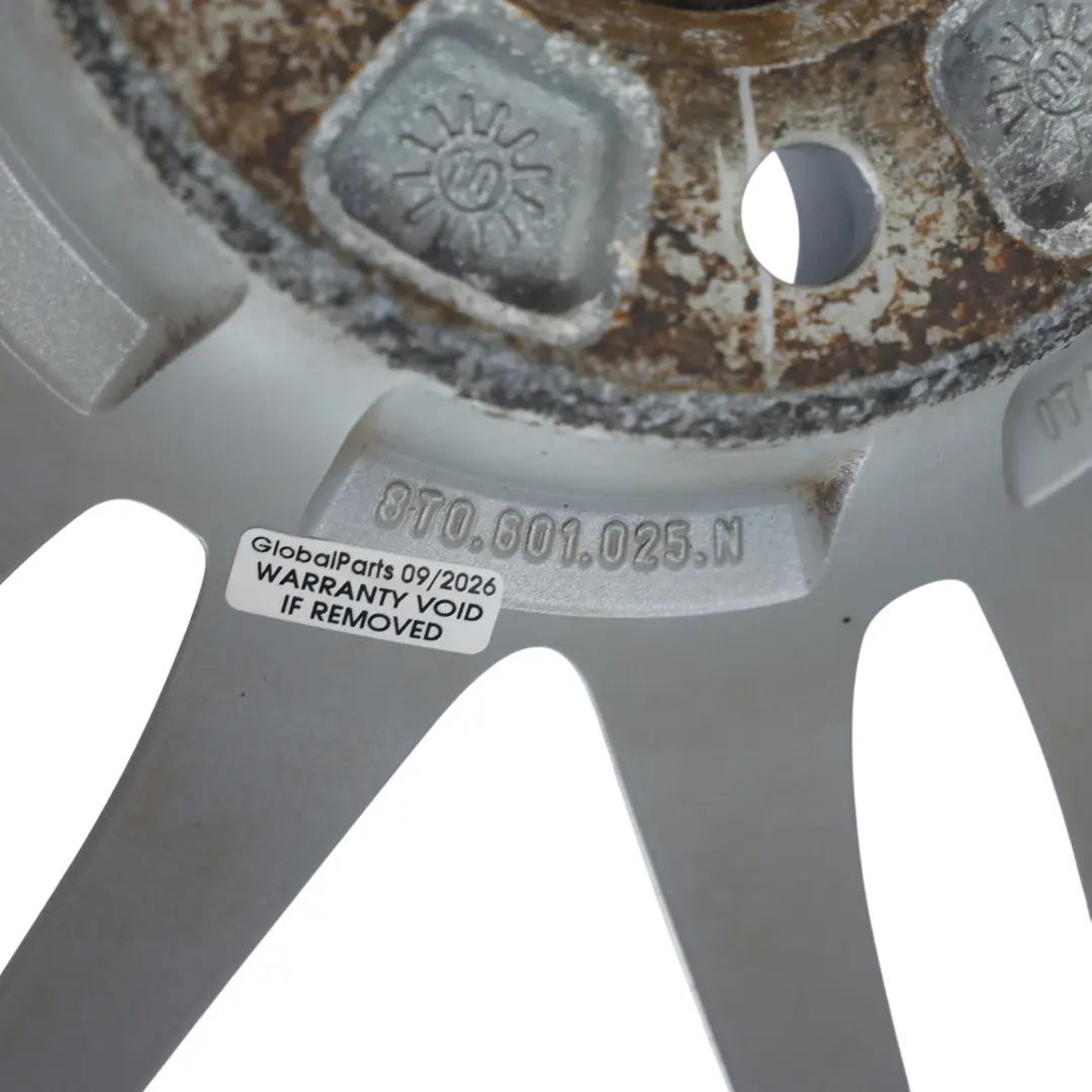 Alloy Rim 20" 9J ET:29 to Audi A5 8T Silver Wheel with Part number 8T0601025N Audi A5 8T Silver Wheel Alloy Rim 20" 9J ET:29 - SKU 8T0601025N-6 - Part number 8T0601025N