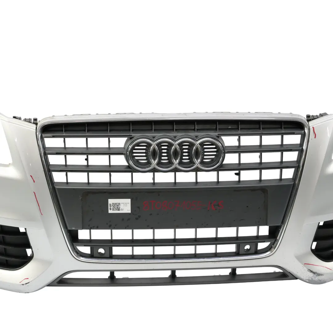 Audi A5 8T Zderzak Przedni Ice Silver Srebrny Metalik - X7W - SKU 8T0807105E-ICS - Numer Części 8T0807105E