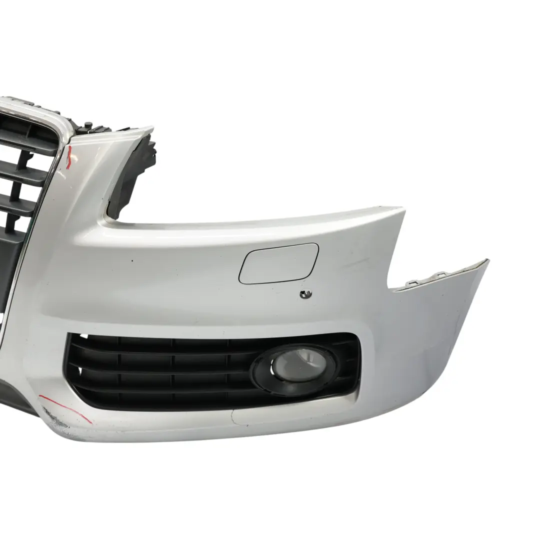 Audi A5 8T Front Bumper Trim Panel Covering Ice Silver Metallic - X7W - SKU 8T0807105E-ICS - Part number 8T0807105E