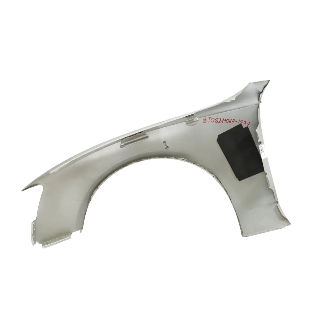 Błotnik Przedni Prawy Srebrny Lodowy X7W do Audi A5 8T o numerze 8T0821106H Audi A5 8T Błotnik Przedni Prawy Srebrny Lodowy X7W - SKU 8T0821106H-ICS1 - Numer Części 8T0821106H