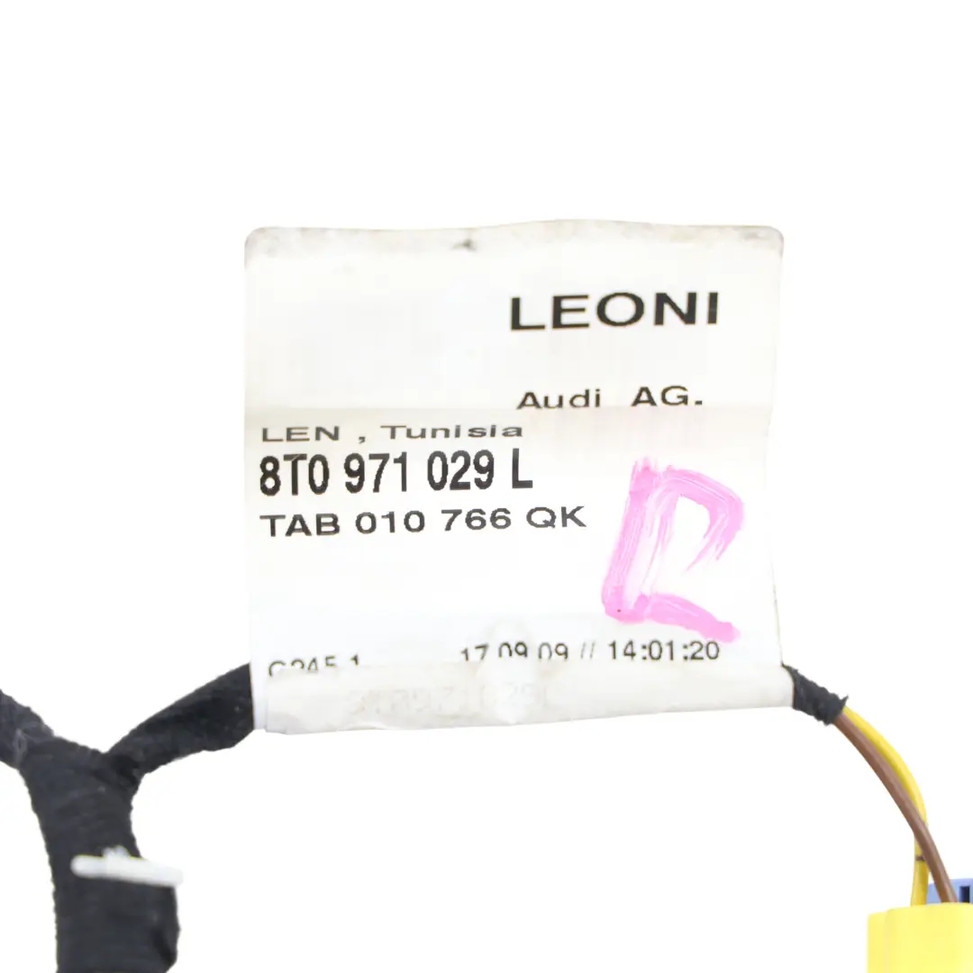 Front Door Wiring Harness Loom Wire Driver's Side to Audi A5 8T with Part number 8T0971029L Audi A5 8T Front Door Wiring Harness Loom Wire Driver's Side - SKU 8T0971029L - Part number 8T0971029L