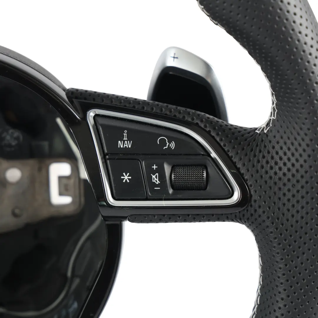 Steering Wheel NEW Black Leather Flat Bottom Paddles to Audi RS Q3 8U with Part number 8U0419091AE Audi RS Q3 8U Steering Wheel NEW Black Leather Flat Bottom Paddles - SKU 8U0419091AE-1 - Part number 8U0419091AE
