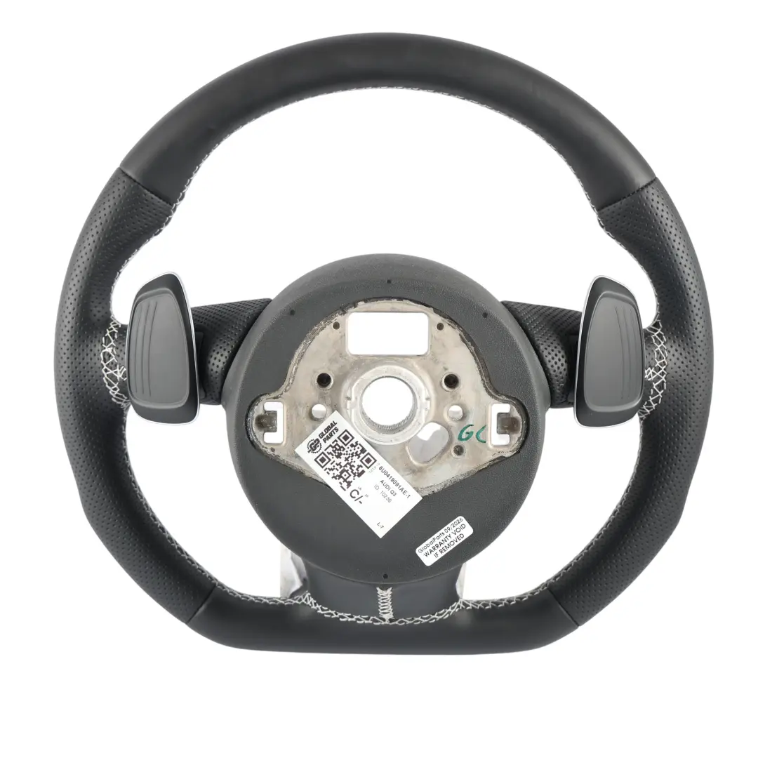 Pelle Nero Fondo Piatto Paddle NUOVO per Audi RS Q3 8U Volante con numero di parte 8U0419091AE Audi RS Q3 8U Volante Pelle Nero Fondo Piatto Paddle NUOVO - SKU 8U0419091AE-1 - Numero di parte 8U0419091AE