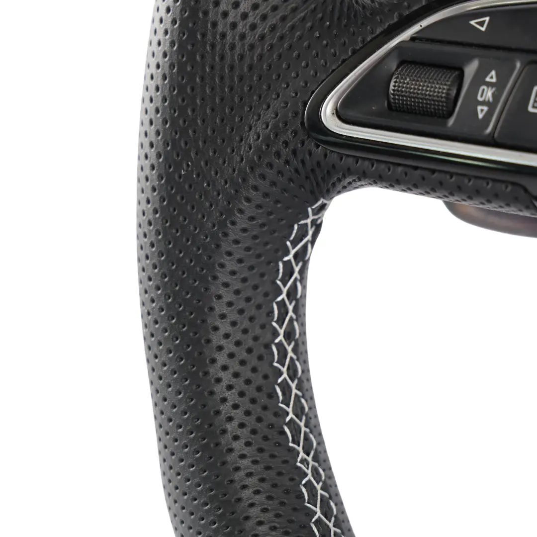 Audi RS Q3 8U Volante Pelle Nero Fondo Piatto Paddle NUOVO - SKU 8U0419091AE-1 - Numero di parte 8U0419091AE