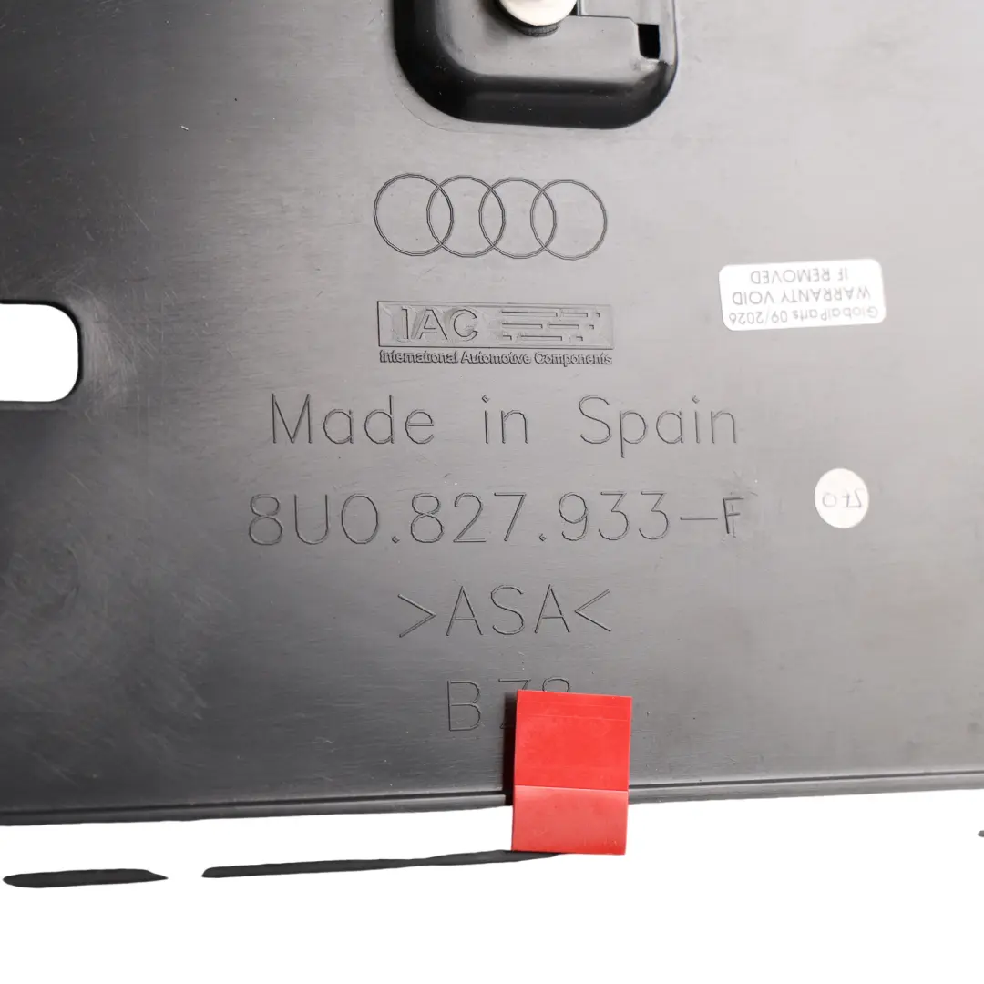 Boot Tailgate Trunk Lid Rear Spoiler Panel Ice Silver Metallic - X7W to Audi Q3 8U with Part number 8U0827933 Audi Q3 8U Boot Tailgate Trunk Lid Rear Spoiler Panel Ice Silver Metallic - X7W - SKU 8U0827933-ICS - Part number 8U0827933