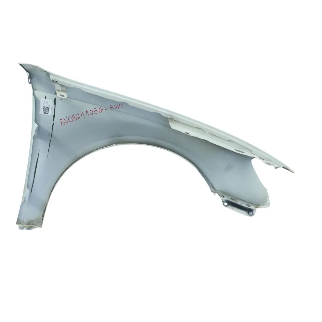 Audi A3 8V Parafango Pannello Laterale Anteriore Sinistro Bianco Amalfi Y9K - SKU 8V0821105G-AWH - Numero di parte 8V0821105G