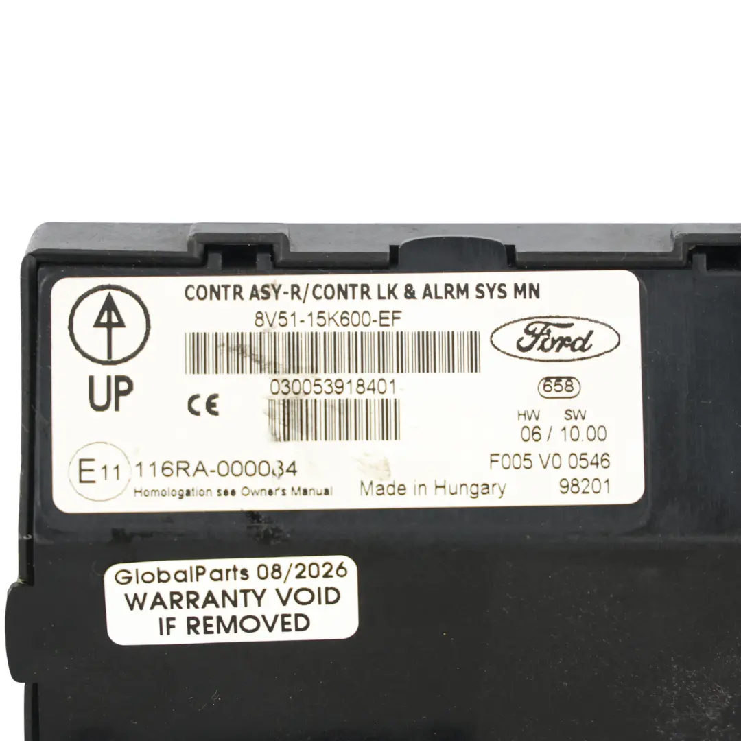 Ford Fiesta Mk7 Body Control Module BCM Controller Unit ECU - SKU 8V51-15K600-EF - Part number 8V51-15K600-EF