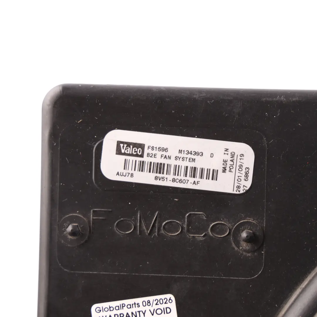 Ford Fiesta Mk7 Ventola Radiatore con Convogliatore - SKU 8V51-8C607-AF - Numero di parte 8V51-8C607-AF