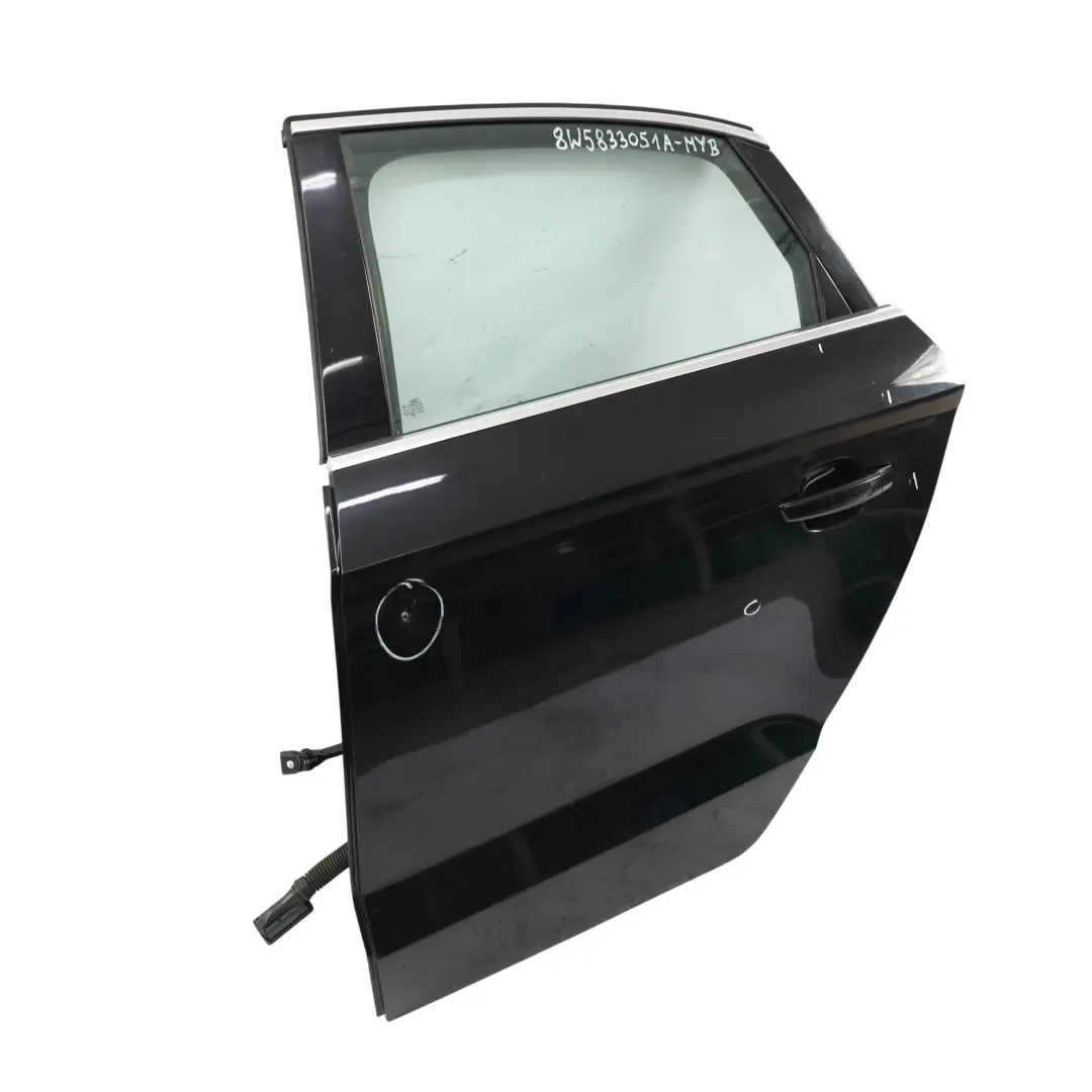 Audi A3 8V Sportback Rear Door Left N/S Mythical Black Metallic - Y9T - SKU 8V5833051A-MYB - Part number 8V5833051A