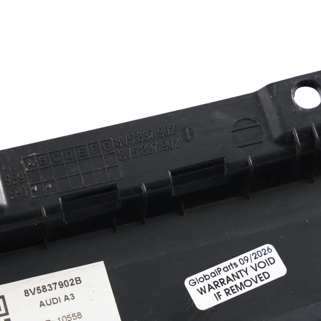 Pillar Moulding Trim Black Right O/S to Audi A3 S3 8V B with Part number 8V5837902B Audi A3 S3 8V B Pillar Moulding Trim Black Right O/S - SKU 8V5837902B - Part number 8V5837902B