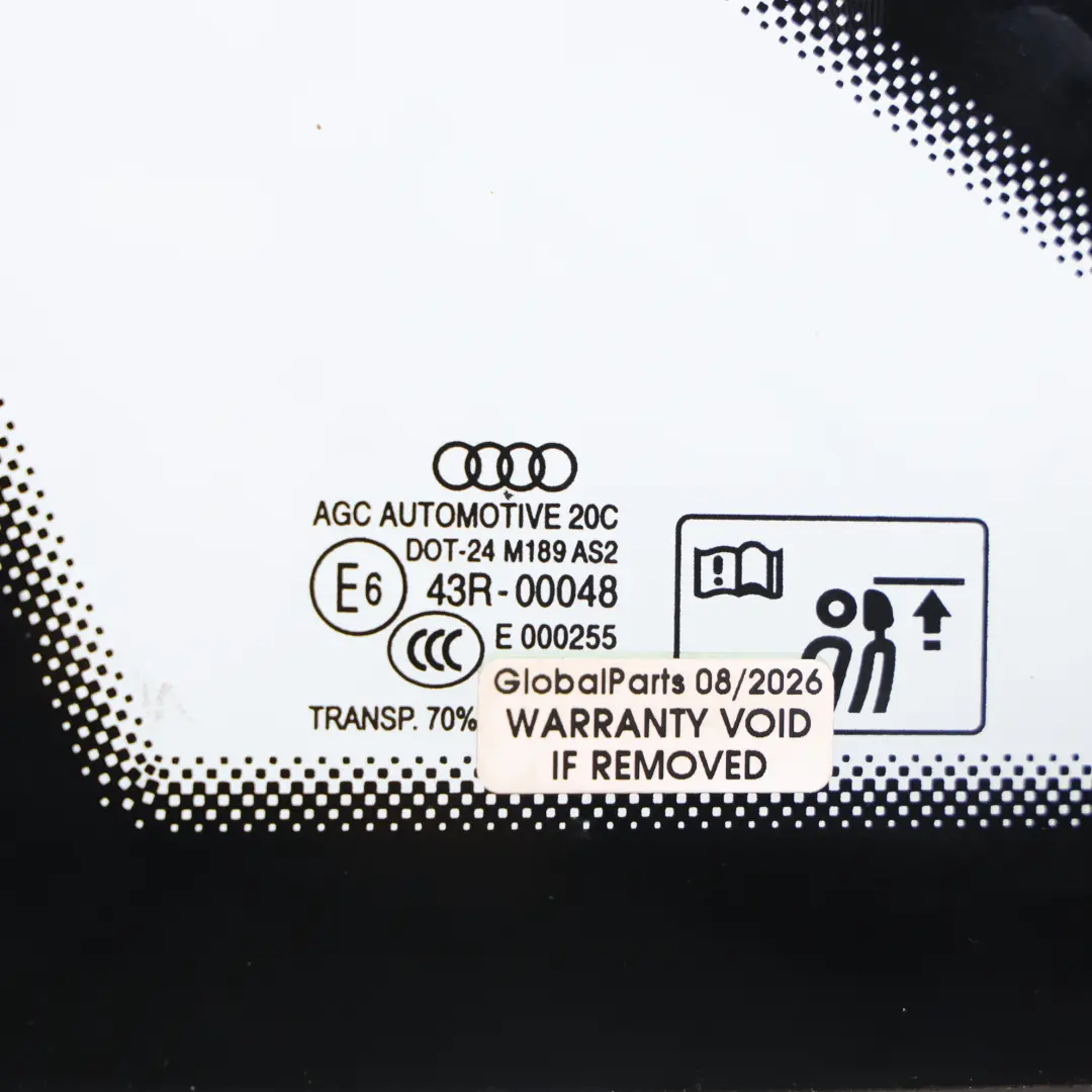 Audi A3 S3 8V Quarter Fixed Window Glass AS2 Rear Left N/S - SKU 8V5845297F-1 - Part number 8V5845297F