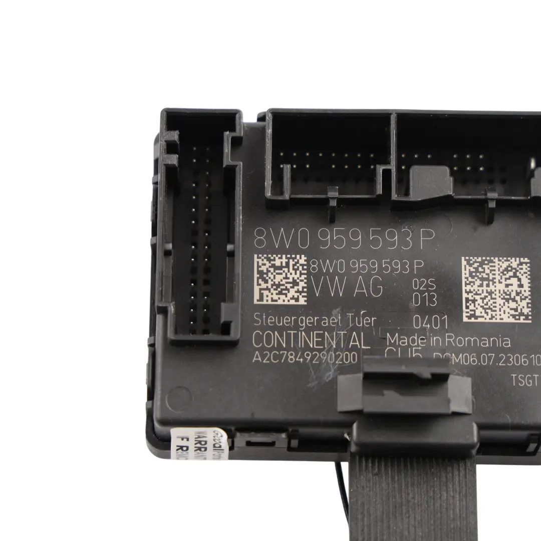 Front Door Control Module ECU Right O/S to Audi A4 B9 with Part number 8W0959593P Audi A4 B9 Front Door Control Module ECU Right O/S - SKU 8W0959593P - Part number 8W0959593P