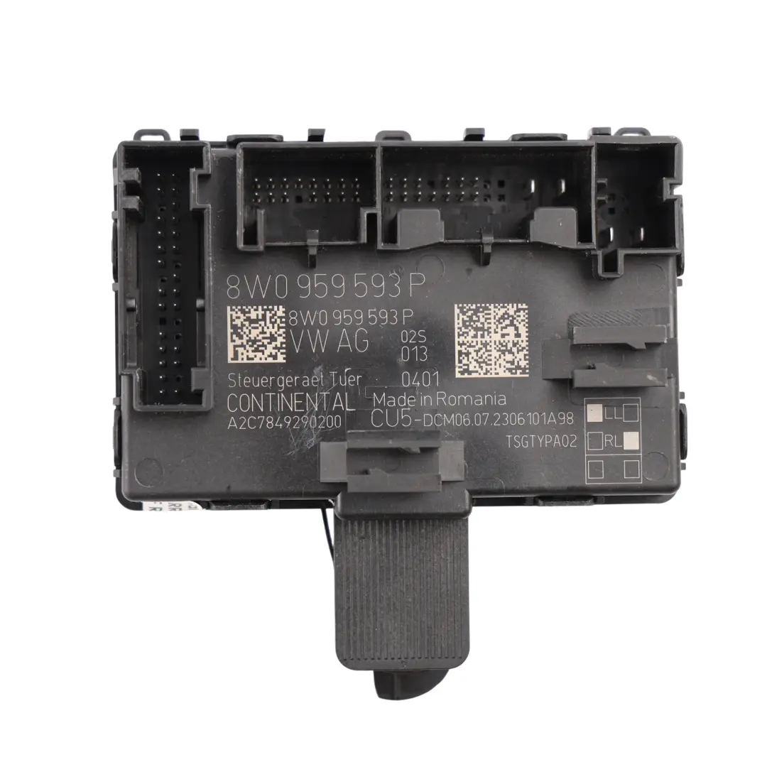 Front Door Control Module ECU Right O/S to Audi A4 B9 with Part number 8W0959593P Audi A4 B9 Front Door Control Module ECU Right O/S - SKU 8W0959593P - Part number 8W0959593P
