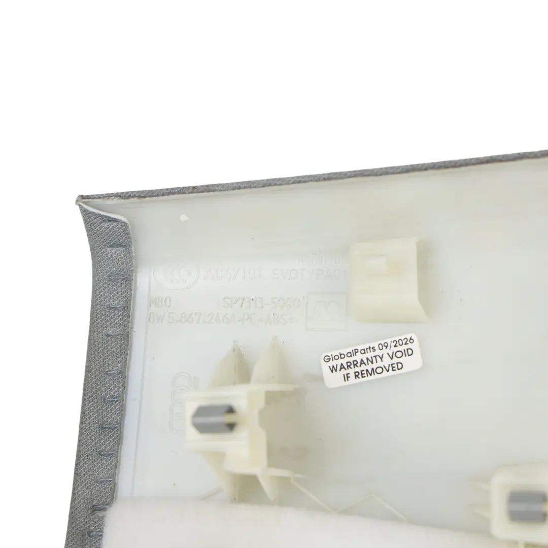 Interior D Pillar Trim Cover Panel Right O/S to Audi A4 B9 with Part number 8W5867246A Audi A4 B9 Interior D Pillar Trim Cover Panel Right O/S - SKU 8W5867246A - Part number 8W5867246A