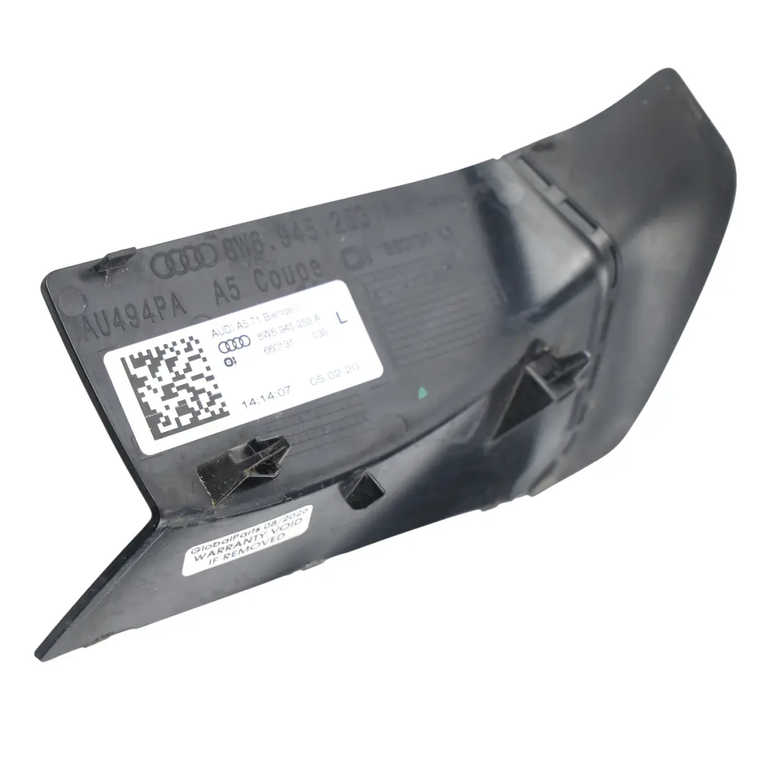 Audi A5 S5 F5 Rear Tail Lamp Light Trim Cover Panel Black Left N/S - SKU 8W6945253A - Part number 8W6945253A