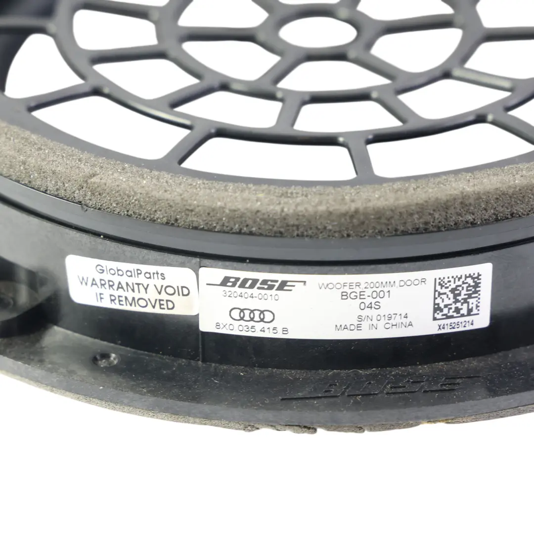 Altavoz Puerta Delantera Medio Izquierdo Derecho para Audi A1 8X con número de pieza 8X0035415B Audi A1 8X Altavoz Puerta Delantera Medio Izquierdo Derecho - SKU 8X0035415B - Número de pieza 8X0035415B