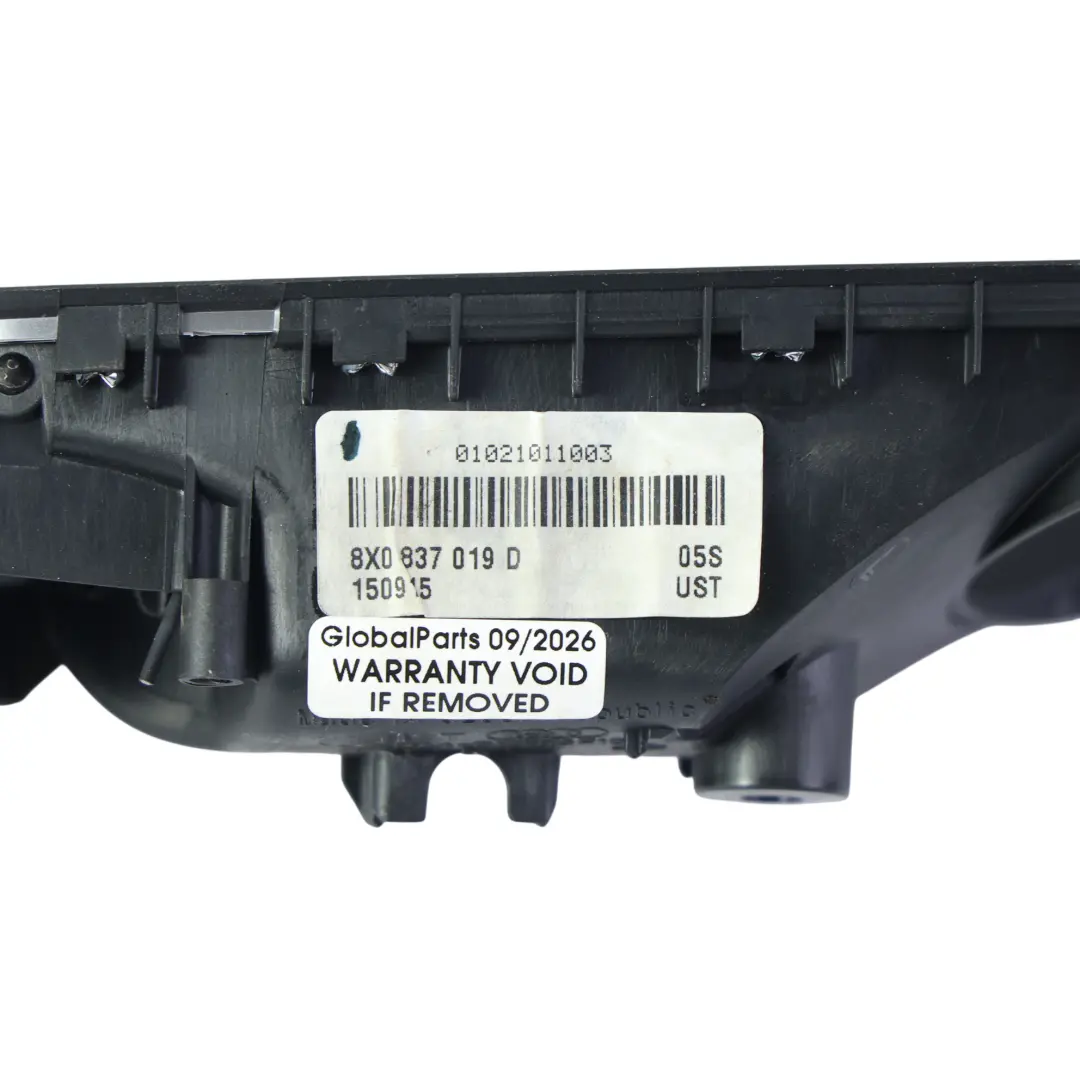 Audi A1 8X Interior Door Grab Handle Front Left N/S - SKU 8X0837019D - Part number 8X0837019D