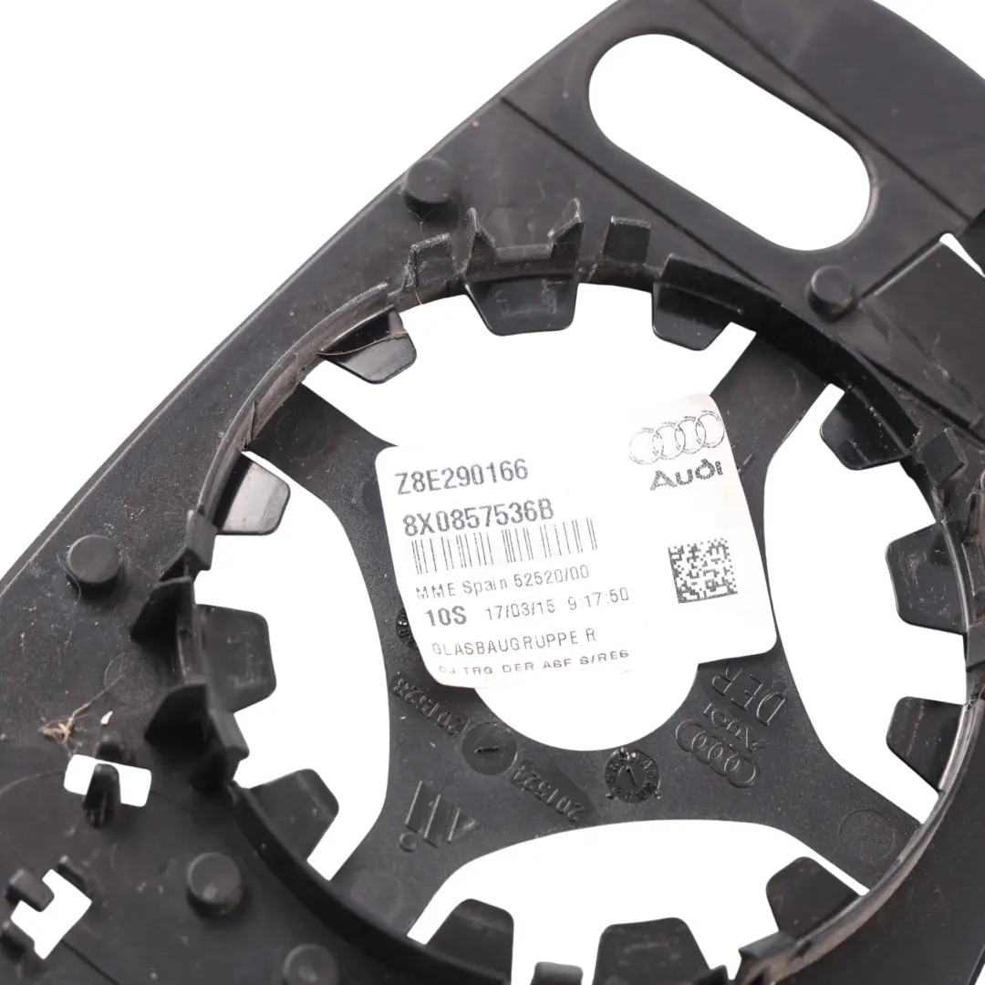 Audi A1 8X Szkło Lusterka Prawe Podgrzewane Szerokokątne - SKU 8X0857536B - Numer Części 8X0857536B
