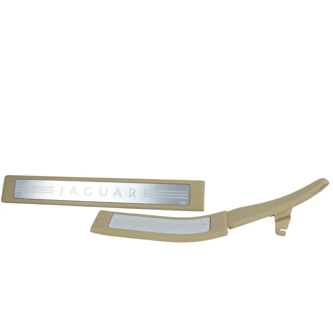 Door Sill Step Trim Cover Left Right N/O/S Kit Set to Jaguar Xf X250 with Part number 8X23-13201-AF Jaguar Xf X250 Door Sill Step Trim Cover Left Right N/O/S Kit Set - SKU 8X23-13201-AF-1 - Part number 8X23-13201-AF