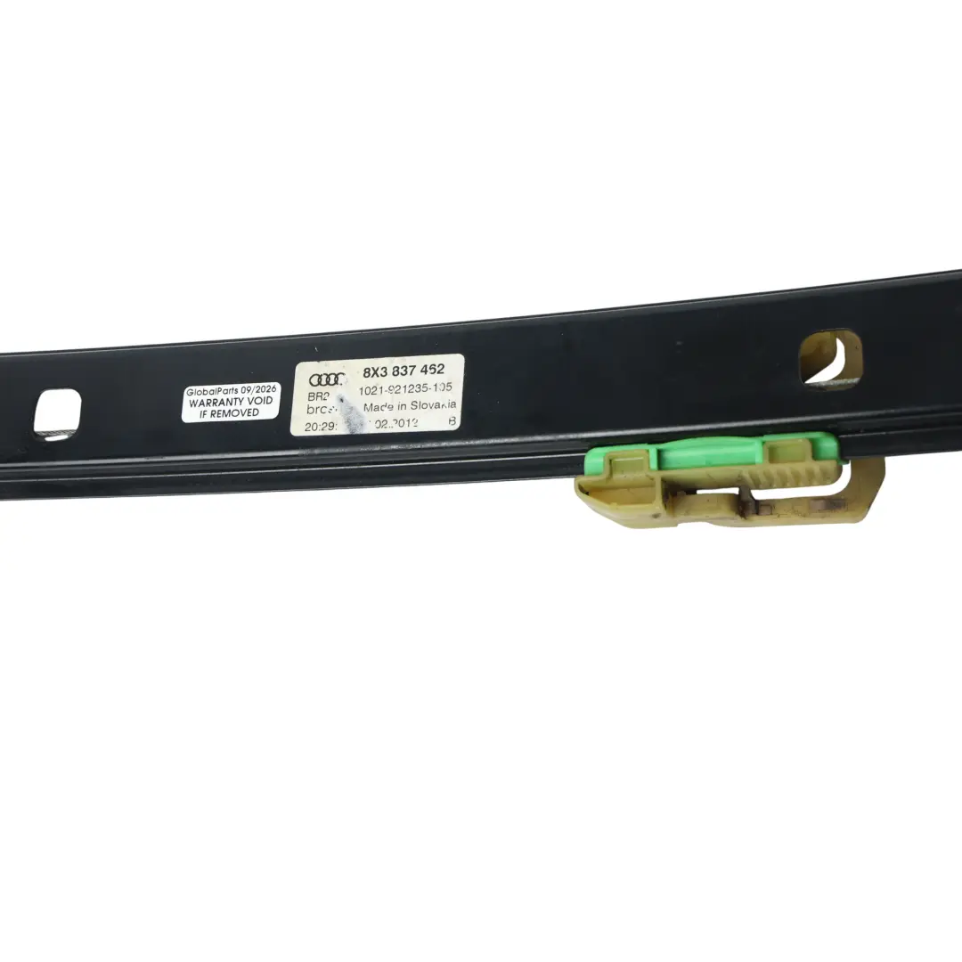 Audi A1 8X Door Window Lifter Regulator Front Right O/S - SKU 8X3837462 - Part number 8X3837462