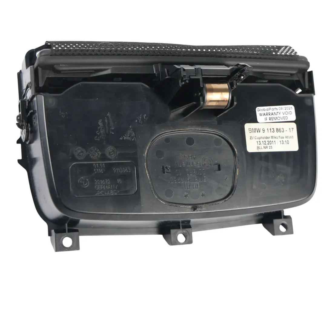 Centre Console Front Drink Cup Holder Storage Compartment to BMW F01 with Part number 9113863 BMW F01 Centre Console Front Drink Cup Holder Storage Compartment - SKU 9113863-4 - Part number 9113863