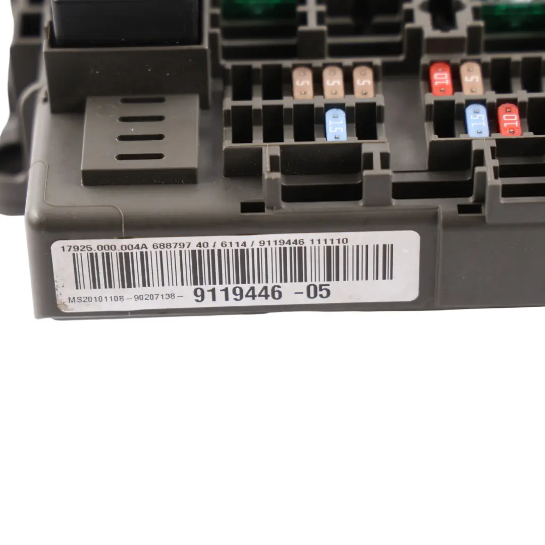 Front Power Distribution Fuse Box to BMW E81 E87 E90 E91 with Part number 9119445 BMW E81 E87 E90 E91 Front Power Distribution Fuse Box - SKU 9119445-1 - Part number 9119445