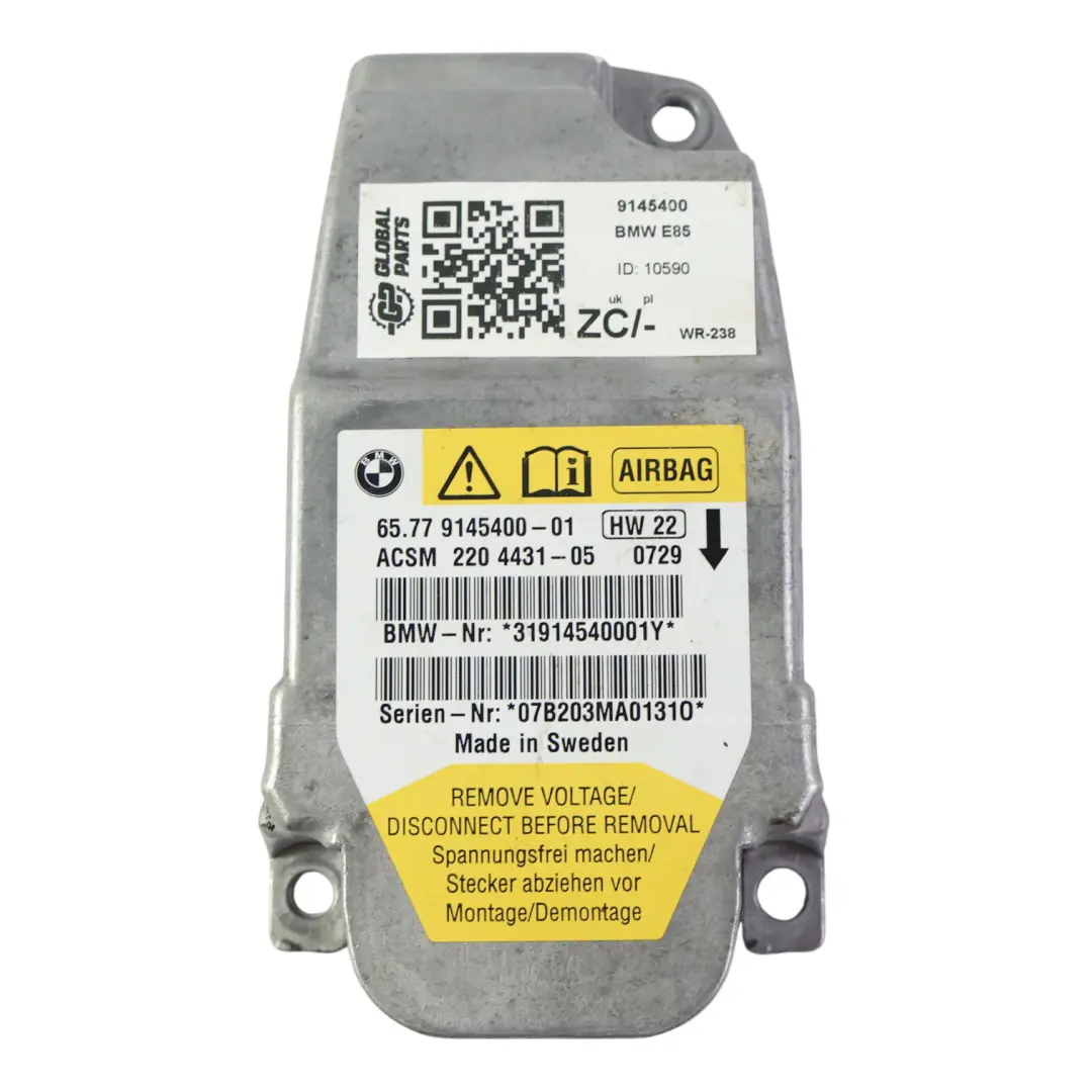 BMW E60 E61 E63 E85 Unidad Control Módulo ECU ACSM - SKU 9145400 - Número de pieza 9145400