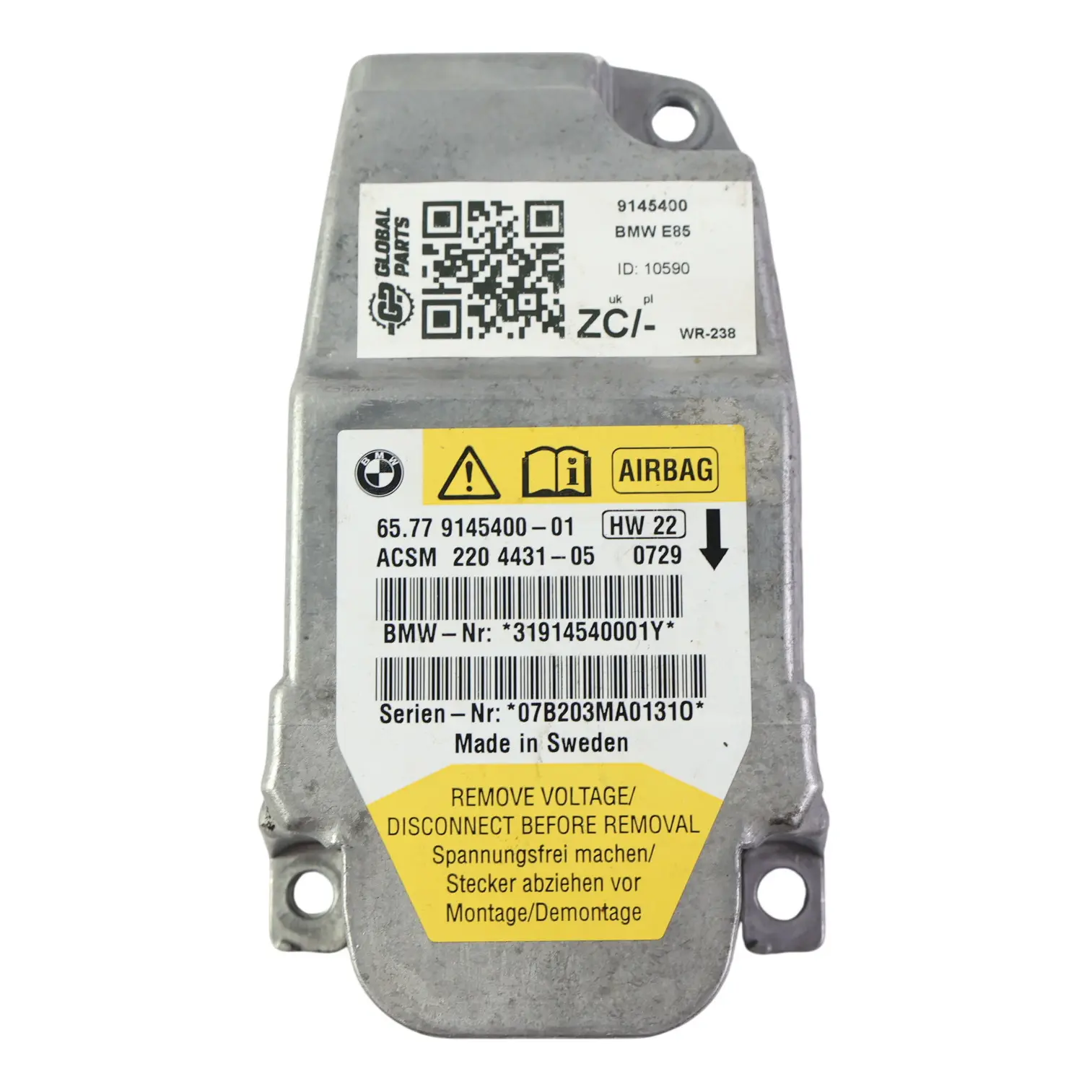 BMW E60 E61 E63 E85 Unidad Control Módulo ECU ACSM 9145400